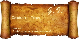 Gombosi Irma névjegykártya