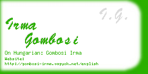 irma gombosi business card